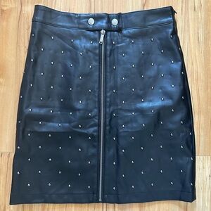 KARL LAGERFELD studded leather skirt